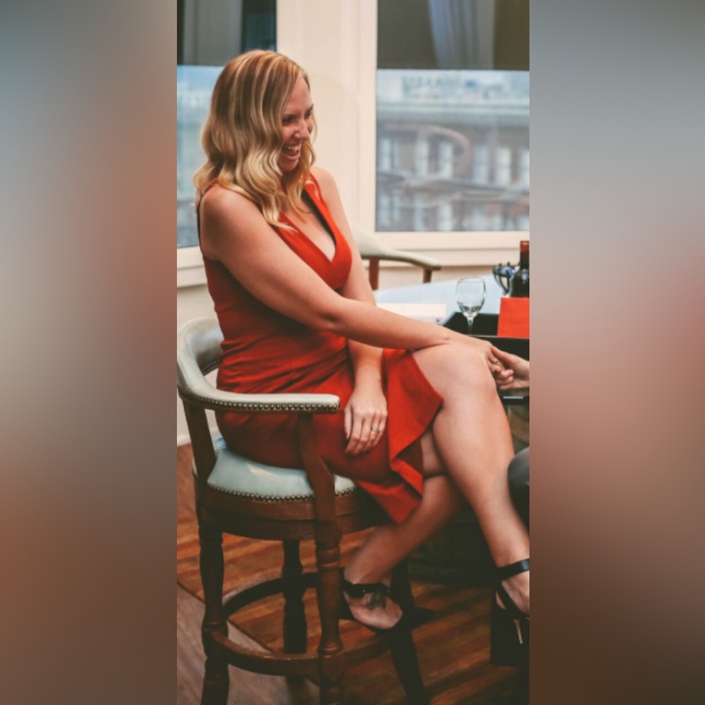 Women’s sexy dark red bodycon dress